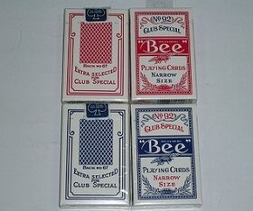[絕版OHIO]美國進口 Bee蜜蜂橋牌窄牌 (藍標) 單副 (NARROW SIZE)