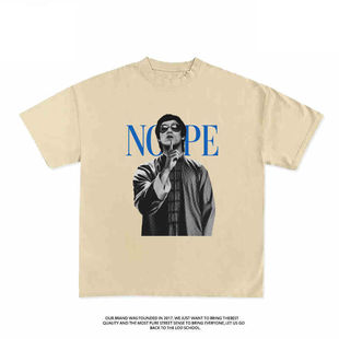 欧美风李小龙纪念美式街头vintage复古短袖男女夏季宽松纯棉T恤