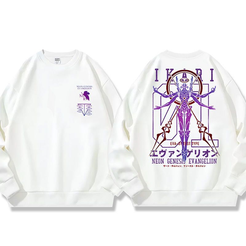 eva福音战士联名卫衣男冬款新世纪加绒初号机二次元卡通周边衣服
