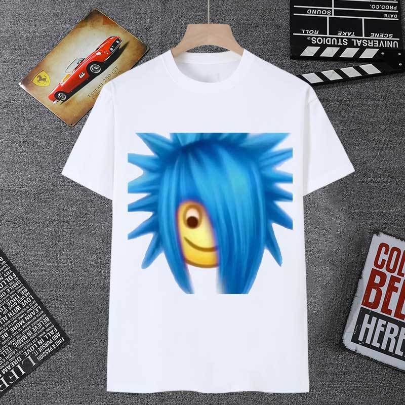 小黄蓝色头发杀马特表情包短袖男t恤女非主流葬爱家族恶搞学生装