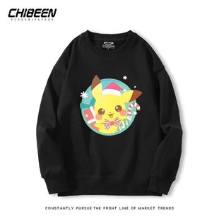 精灵宝可梦动漫皮卡丘卡达鸭呆呆兽圣诞节系列周边卫衣男秋冬衣服