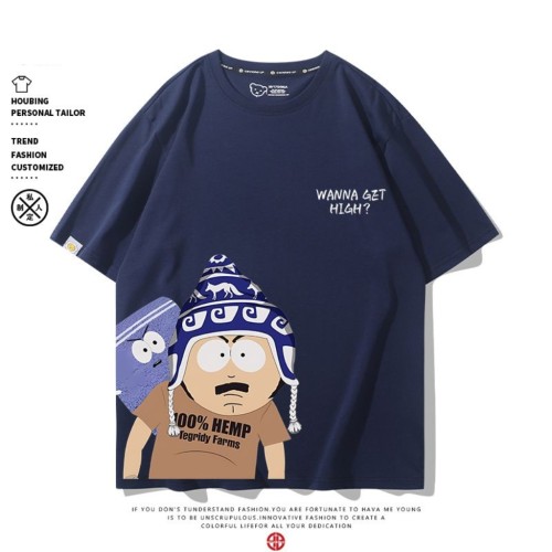 重磅纯棉SouthPark南方公园周边衰仔乐园卡通动漫T恤男女潮流衣服