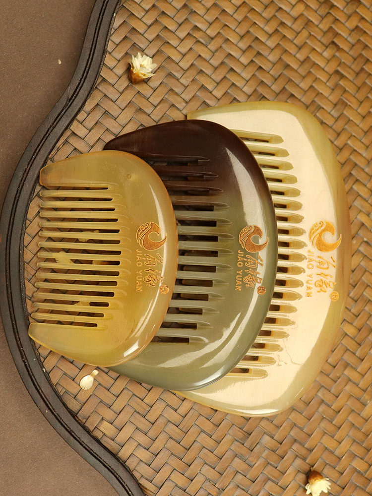 천연 경적 빗 미니 작은  빗 남자 빗 가방 가방 빗 포켓 빗 조각