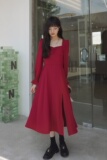 现货2025秋季新款连衣裙红色黑色浙宝035/款号8801/P105/K158，女装连衣裙，2C053
