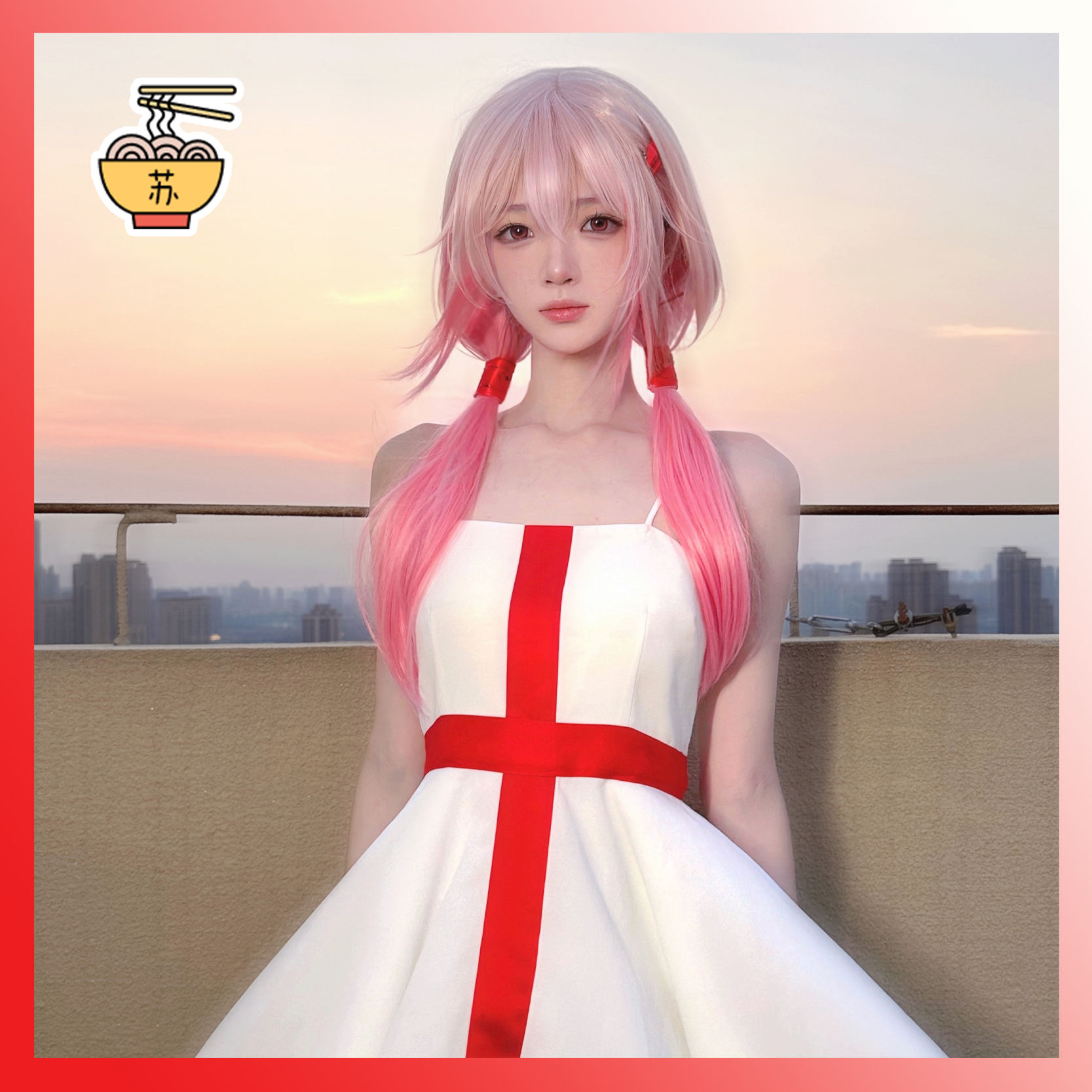 【苏师傅】现货罪恶王冠楪祈COSPLAY小白裙女装动漫COS服经典祈妹