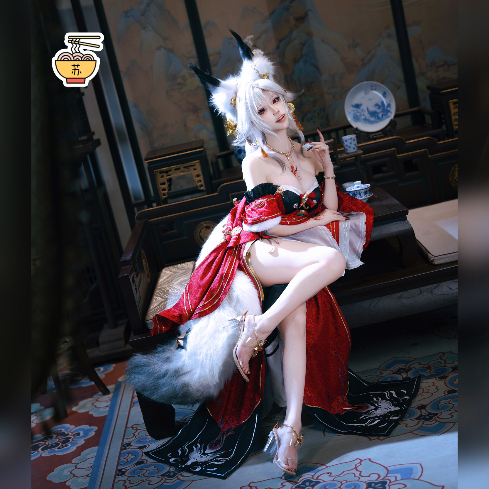 鸣潮心月狐/锁暝/清宵cosplay服