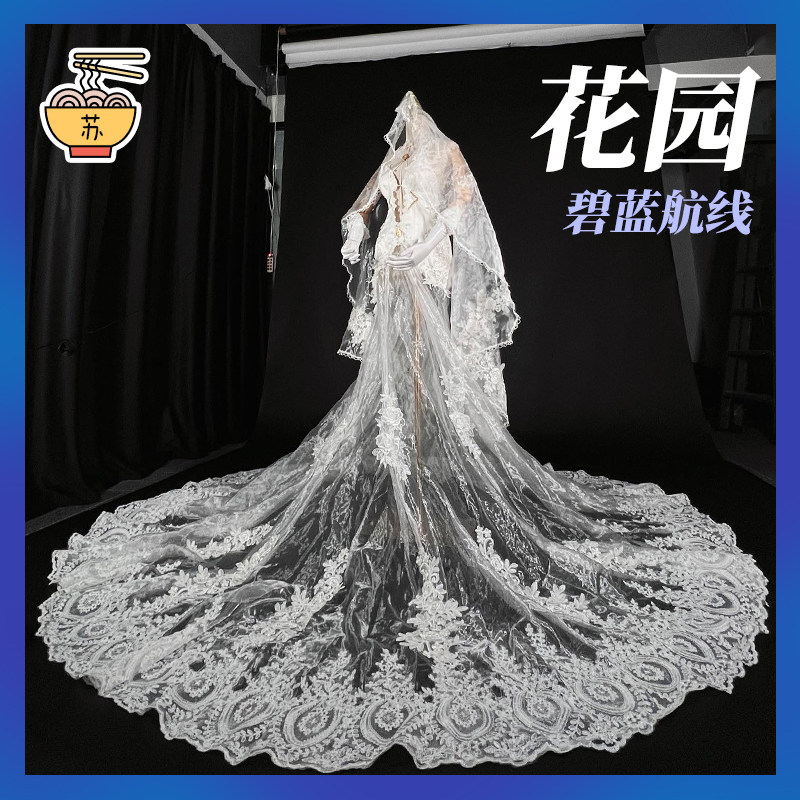 碧蓝航线花园婚纱白雪之仪cos服