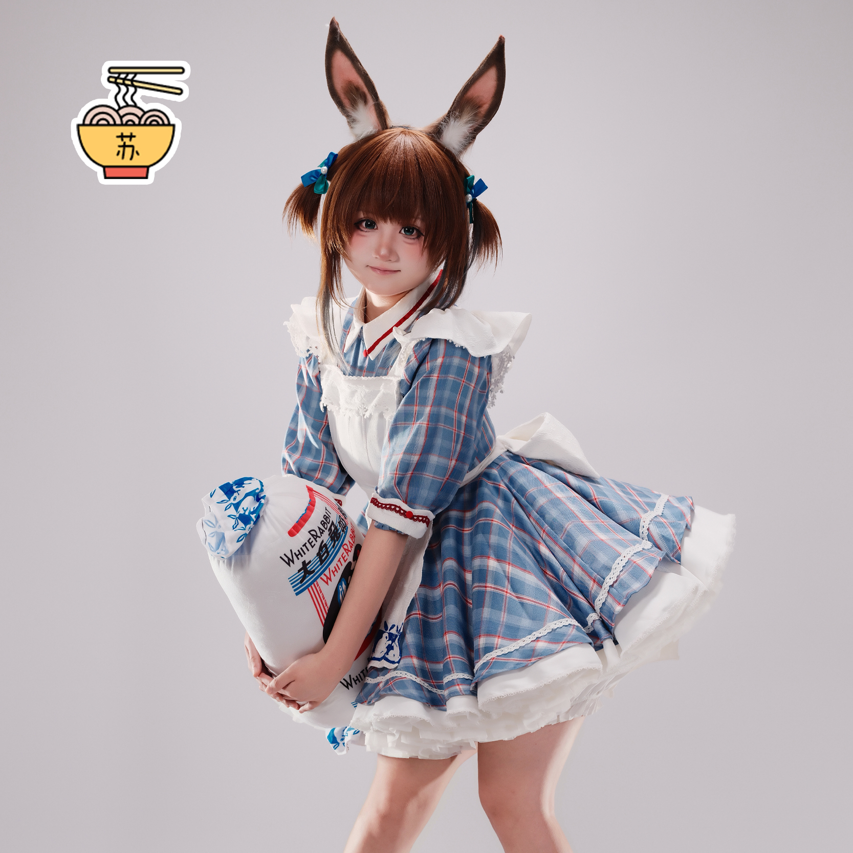 明日方舟大白兔阿米娅cosplay