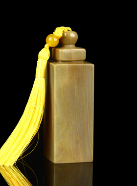 孤品016723-昌化石博古钮方章-2.5*2.5*8.1cm