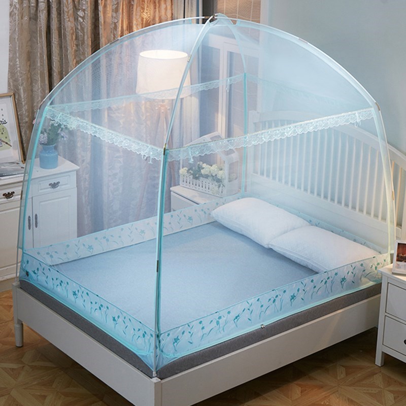 Mông Cổ yurt ba cửa bên cao và thấp giường trẻ em giường đơn sinh viên đơn muỗi 1.1m1.3 mét 0.9m1.4 - Lưới chống muỗi