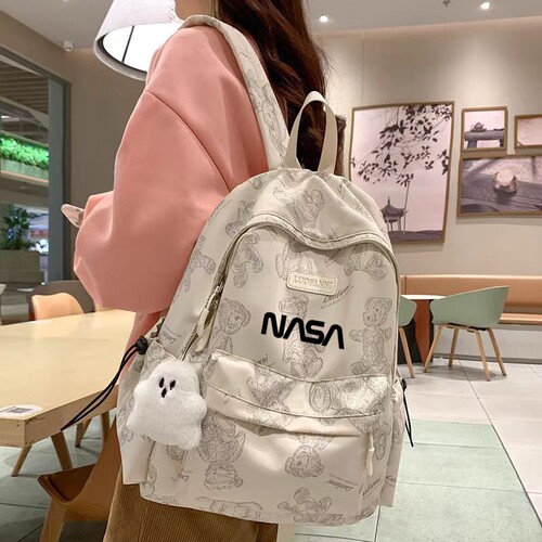 NYMS潮牌大容量学生双肩背包