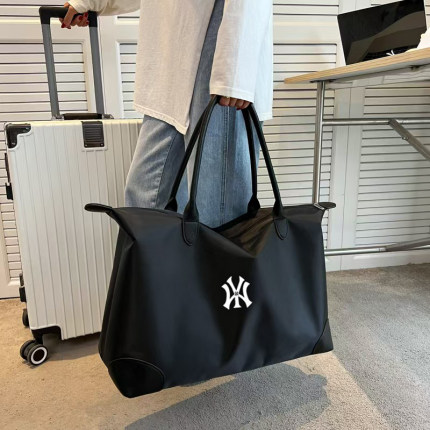 NY联名潮牌轻便单肩包女大容量防泼水待产包收纳袋短途手提旅行包