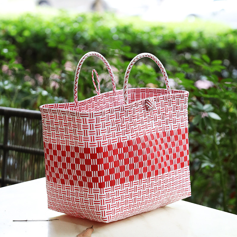 越南进口大号买菜摘菜篮子车载购物篮塑编野餐洗澡宠物篮礼品袋,收纳整理,购物篮,淘宝优惠券,粉丝福利购,淘宝优惠卷