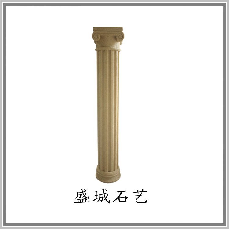 砂岩罗马柱包柱半边柱子欧式砂岩雕塑沙岩浮雕电视背景墙柱墩花盆