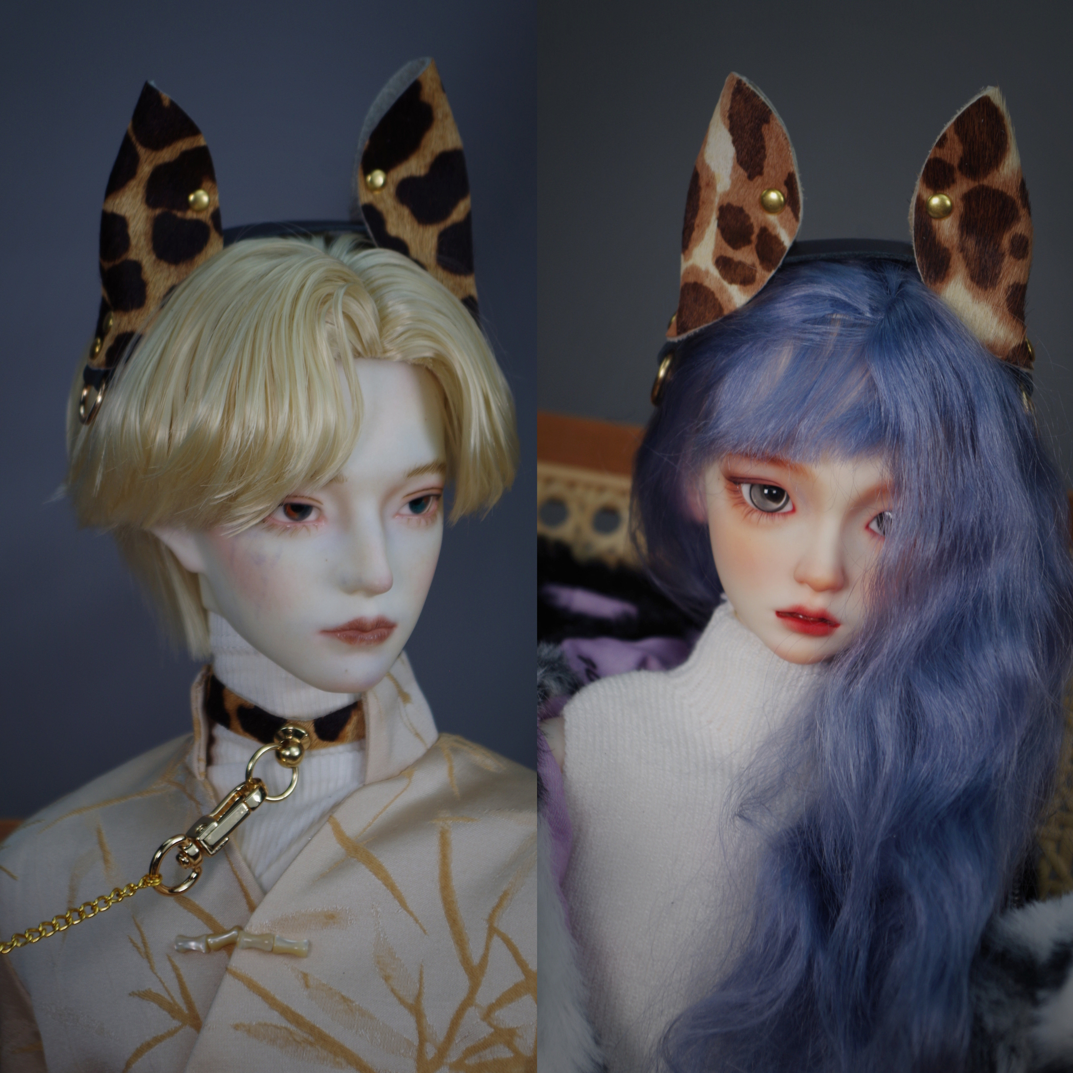 疆眠无梦真皮BJD豹耳猫耳