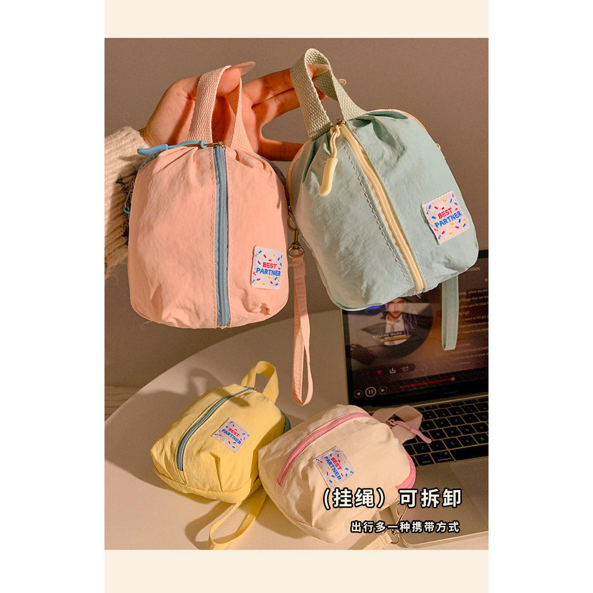 ins风多层卫生巾收纳包随身便携大容量化妆包迷你手提小包月事包,收纳整理,包包内胆包,淘宝优惠券,粉丝福利购,淘宝优惠卷