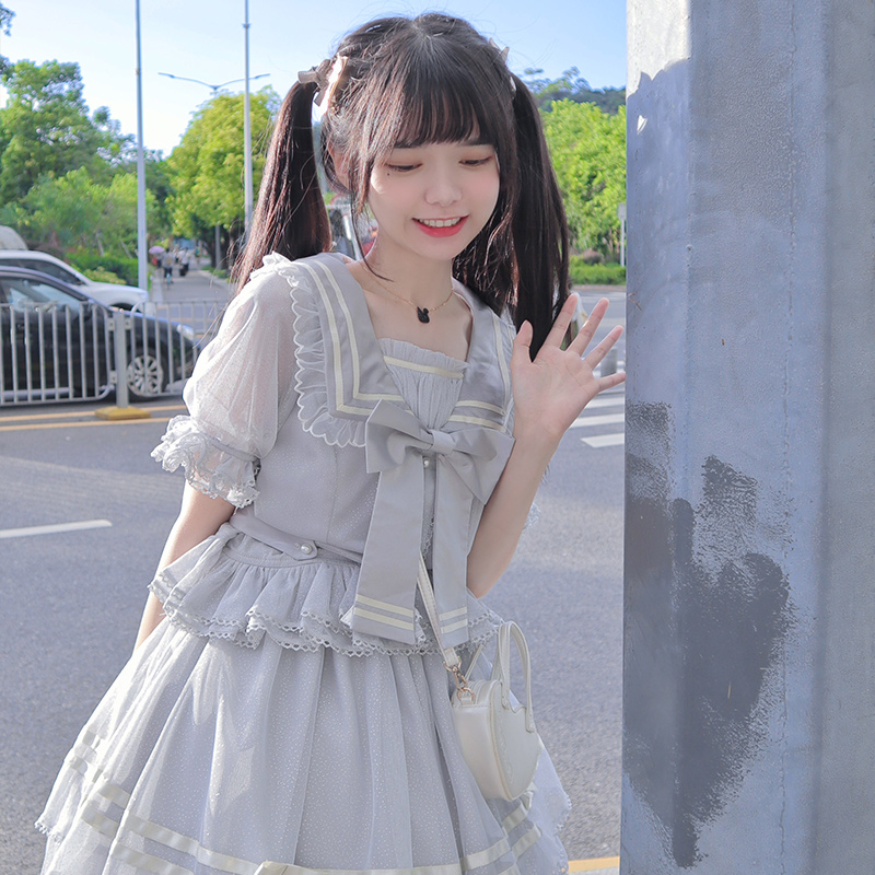 现货lolita裙告白气球家海军一号