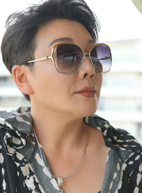 新款WZ彩色框架尼龙透灰镜片时尚女款百搭墨镜女款眼镜003