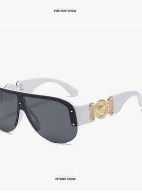 2025新款欧美人头太阳镜潮流时尚一体镜8632