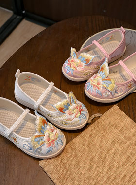 儿童手工绣花布鞋传统汉服公主鞋
