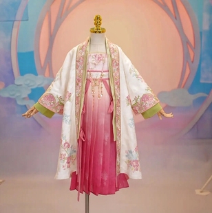 朝童满堂香北宋制女童中国风绣花汉服古风秋汉元素齐胸连衣裙套装
