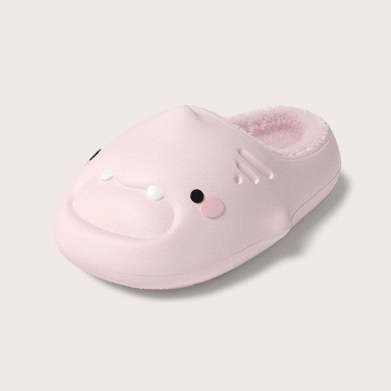 可爱小萌鲨棉拖鞋女冬新款居家保暖微足弓防水保暖情侣棉鞋外穿男,居家布艺,居家亚麻拖鞋,淘宝优惠券,粉丝福利购,淘宝优惠卷