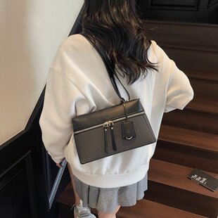 饭盒包女2026秋冬新款潮时尚气质百搭单肩包高级感通勤腋下包