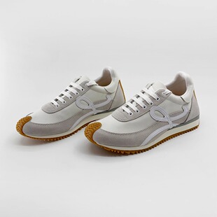 阿甘鞋女2025新款小白鞋圆头系带厚底内增高深口拼色时尚休闲女鞋