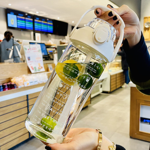 耐热玻璃杯便携手提大容量1000ml