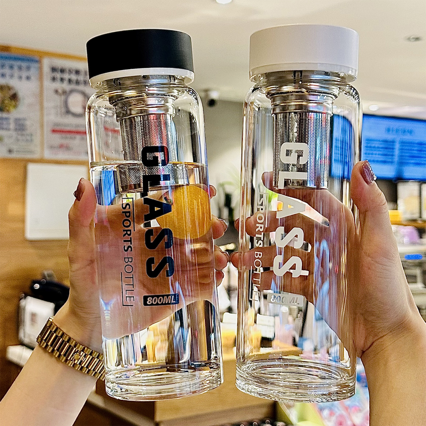 大容量男士泡茶杯高硼硅玻璃杯