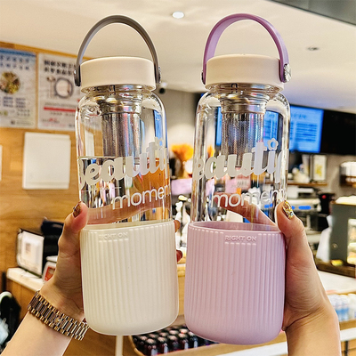 大容量1000ml玻璃茶水分离水杯