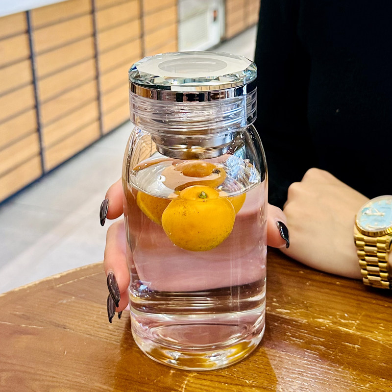 高档玻璃杯耐高温分离泡茶杯图片