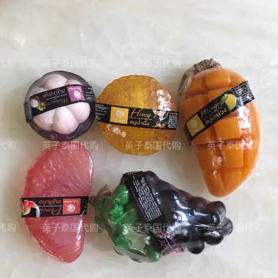 泰国原装saboo丝瓜络水果香皂
