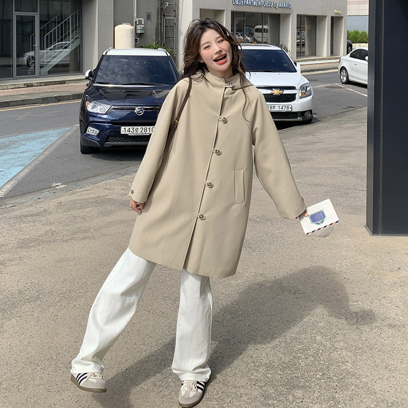 新款连帽风衣外套6632-P150K228,女装风衣,2C153