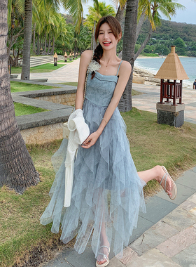 档口现货 24夏新 吊带网纱连衣裙8303连衣裙P135K198套装P170K238