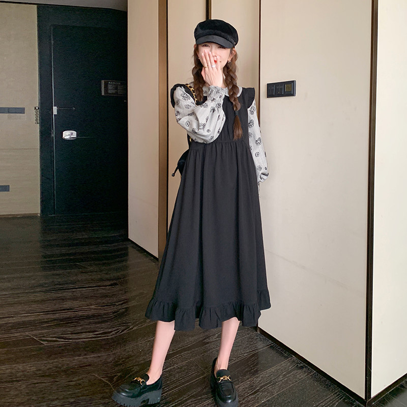 春装新款大货时尚假两件连衣裙女907-P135K188,女装连衣裙,2C153