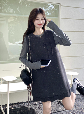 春装新款 法式复古叠穿背心连衣裙2C153-8917-P155K238