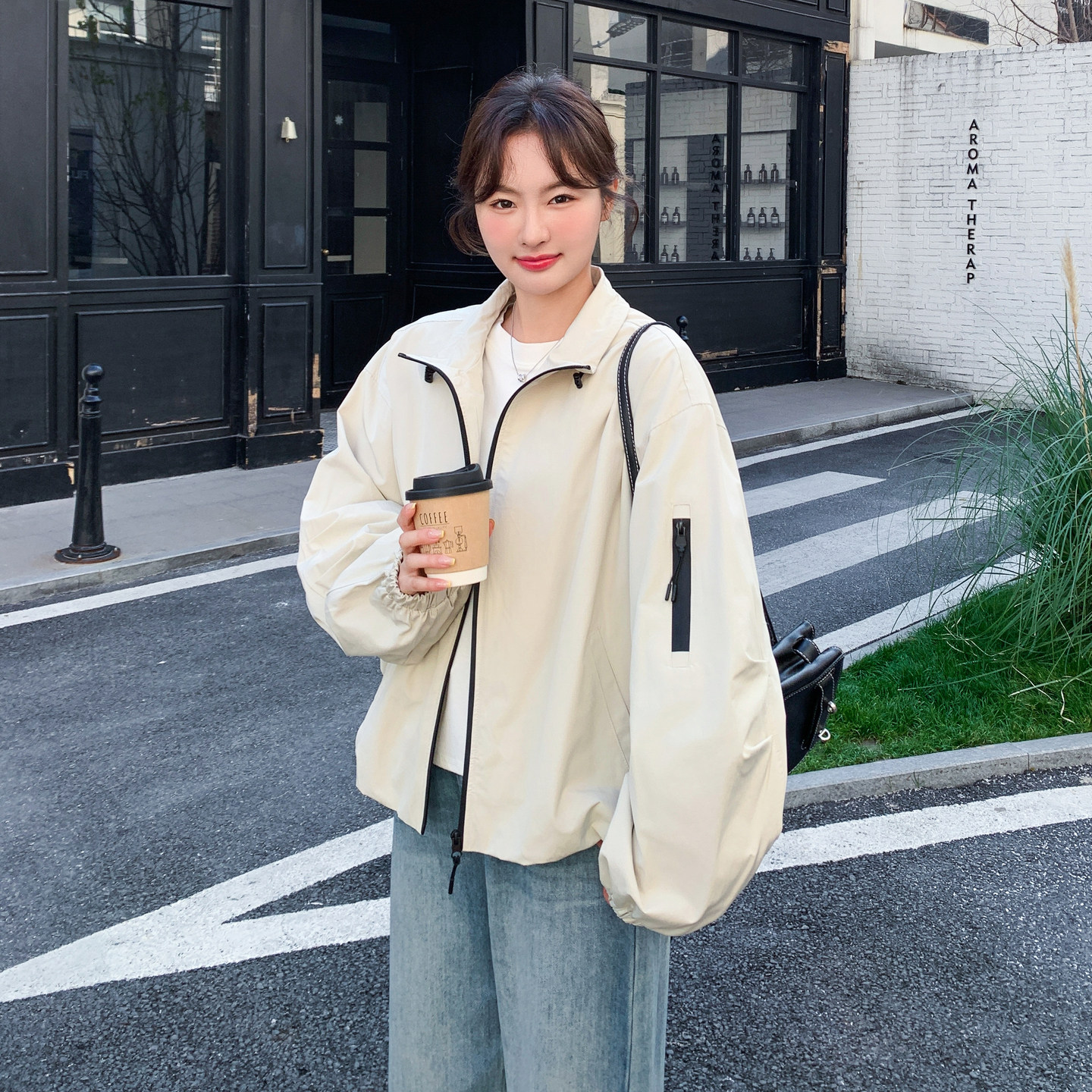 春装新款韩系外套纯色短款2C153-8931-P150K248,女装短外套,2C153