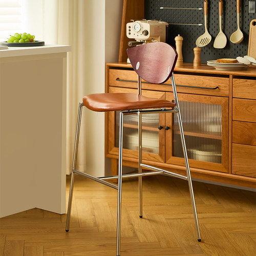 复古酒吧吧台椅奶茶店前台高脚椅