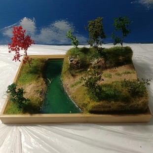 手办车模兵人场景地台成品仿真沙盘模型拍照道具装饰摆件微缩场景