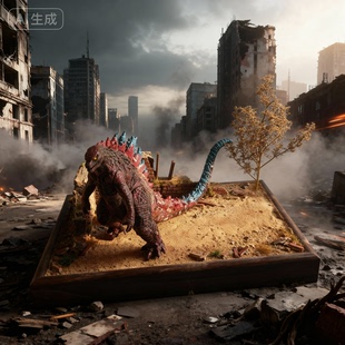 废墟款车模军模手办写实微景观沙盘模型场景定制微缩地台拍摄道具