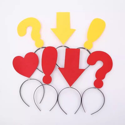 漫展NPC道具cosplay问号感叹号头箍发卡防走丢箭头发箍吸睛头饰