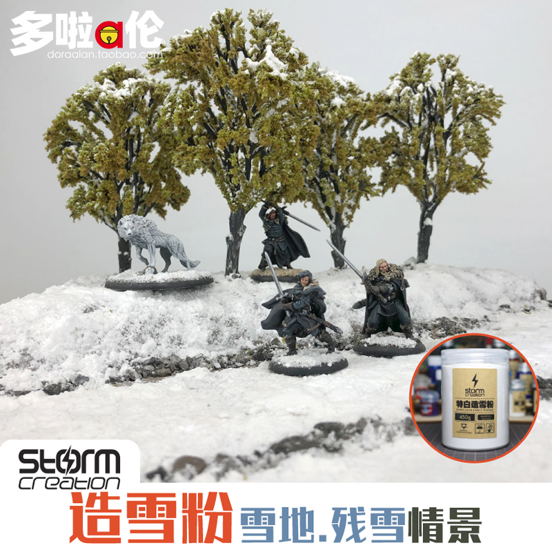 造雪粉雪地情景微缩DIY模型沙盘高达兵人改造坦克地台造景材料-封面