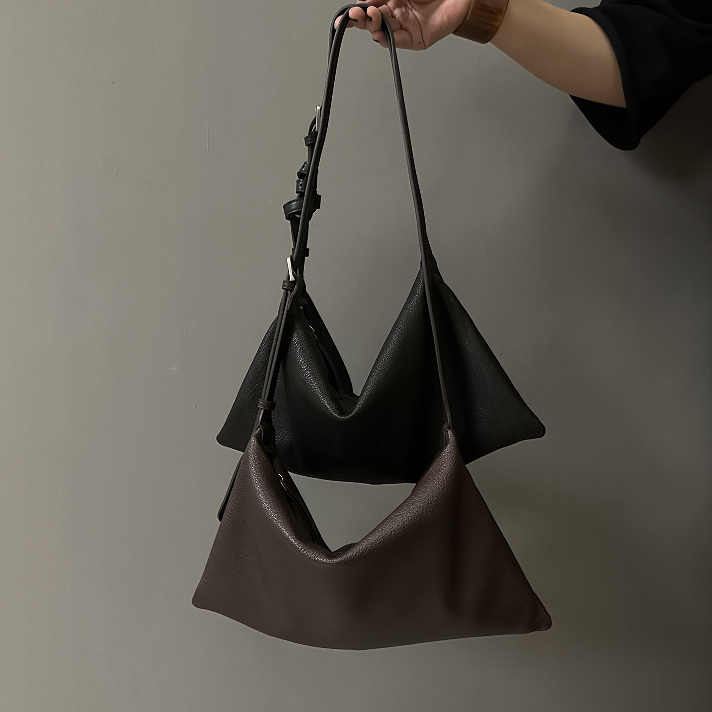 新款简约hobo包韩版真皮牛皮