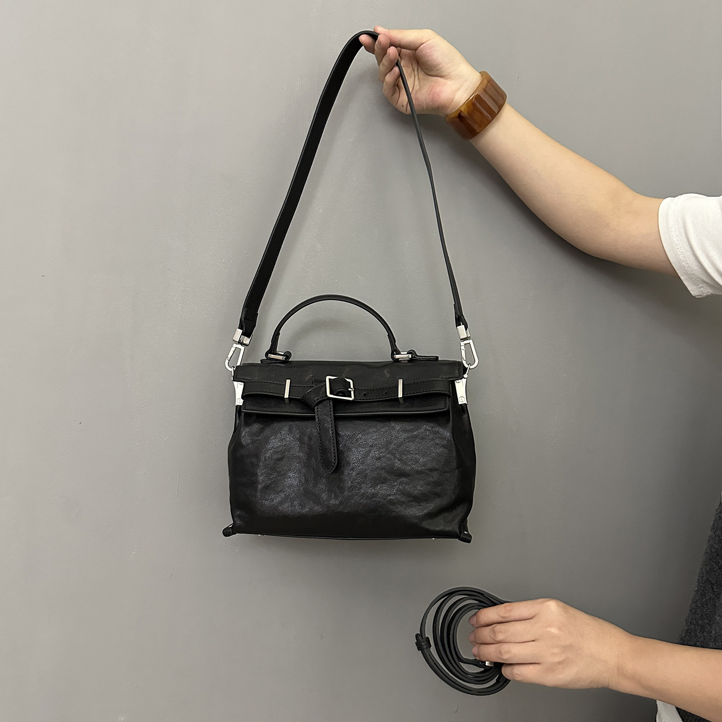 头层植鞣牛皮包包2026新款个性真皮女包高阶时尚百搭手提斜挎包潮