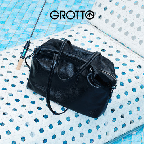 【蒋易同款】GROTTO个乐26年新款WEEKEND系列牛皮托特单肩斜挎包