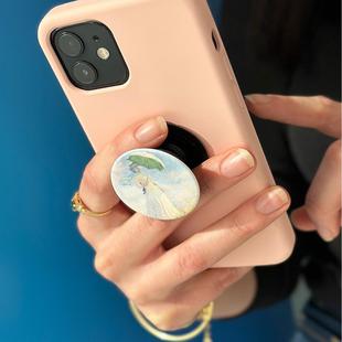 预定法国卢浮宫奥塞美术馆莫奈/梵高/雷诺阿 手机艺术画作指环扣