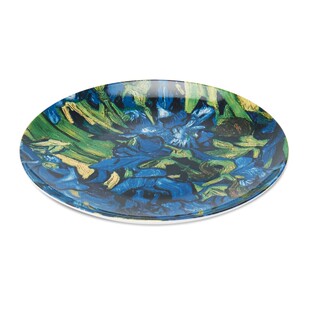 现货 欧洲旅游荷兰梵高博物馆文创礼品纪念品鸢尾花 优质陶瓷盘子