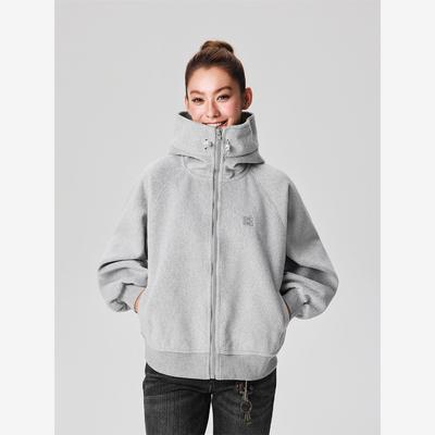 【Achock官方店】acac系列加绒加厚高领帽衫外套新款简约连帽卫衣