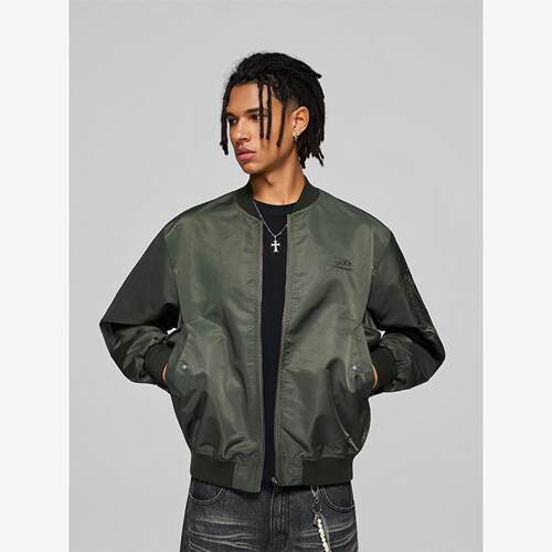 【Achock官方店】秋冬新款logo刺绣纯色防风外套轻薄棒球服夹克男